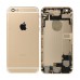 iPhone 6 4.7 - OEM New Metal Back Middle Frame Full Assembly Cover Case Replacement Parts - Gold